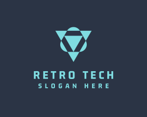 Modern Tech Triangle logo design