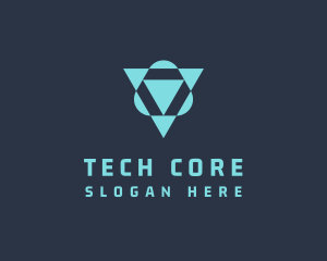 Modern Tech Triangle logo design