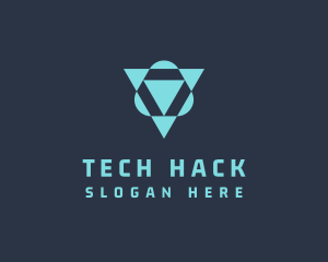 Modern Tech Triangle logo design