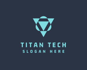 Modern Tech Triangle logo design