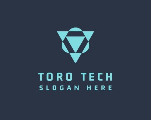 Modern Tech Triangle logo design