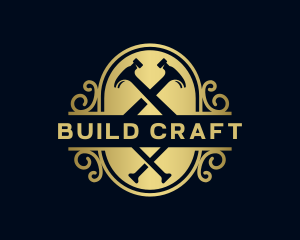 Ornament Hammer Construction logo design