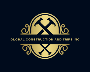 Ornament Hammer Construction logo design