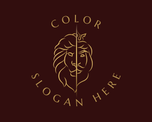 Golden - Luxe Lion King logo design