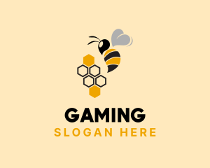 Beekeeping - Flying Honey Bee logo design