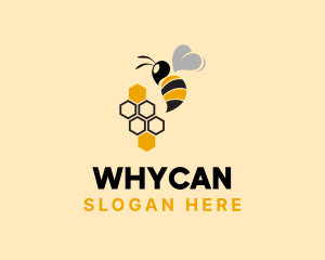 Bees - Flying Honey Bee logo design