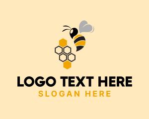 Flying Honey Bee Logo