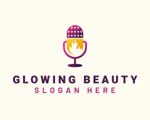 Flaming Mic Podcast Logo