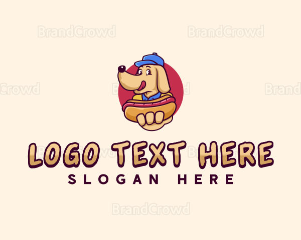 Dog Hotdog Snack Logo