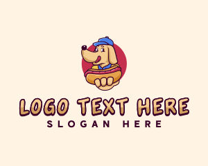 Dog Hotdog Snack logo design