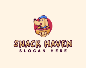 Dog Hotdog Snack logo design