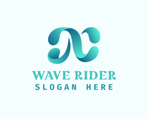 Surfer - Swimming Pool Water Droplet logo design