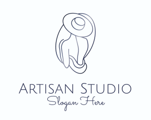 Atelier - Female Fashion Model logo design