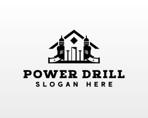 Carpentry Drill Builder logo design