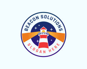 Lighthouse Tower Beacon logo design