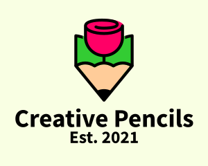 Rose Pencil Garden logo design