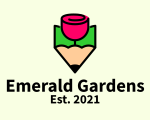 Rose Pencil Garden logo design