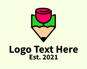 Tutorial Center - Rose Pencil Garden logo design
