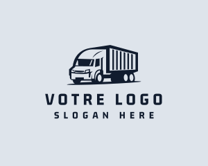 Logistics - Freight Trucking Transportation logo design