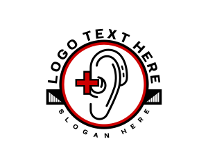 Deaf - Medical Ear Hospital logo design