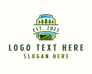 Road Trip - Pine Tree National Park logo design