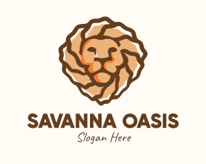 Savanna - Brown Tribal Lion logo design