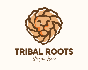 Tribal - Brown Tribal Lion logo design