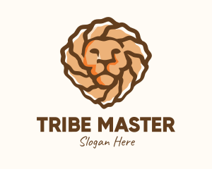 Brown Tribal Lion logo design