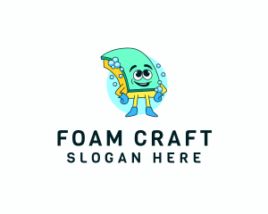 Foam - Dishwashing Sponge Cleaner logo design