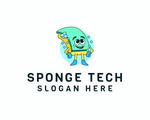 Sponge - Dishwashing Sponge Cleaner logo design