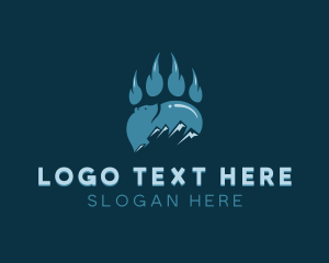 Pet Shop - Mountain Polar Bear logo design