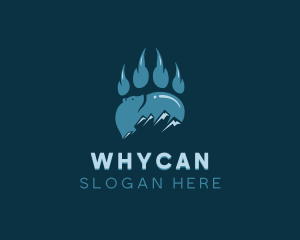 Polar Bear - Mountain Polar Bear logo design