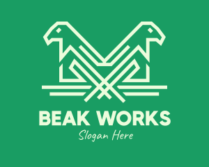 Beak - Simple Eagle Line Art logo design