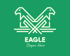 Simple Eagle Line Art logo design