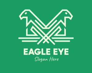 Eagle - Simple Eagle Line Art logo design