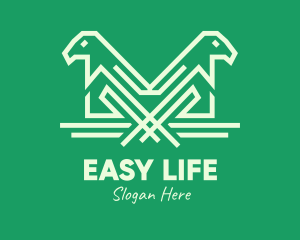 Simple - Simple Eagle Line Art logo design