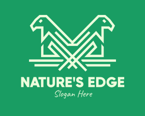 Wilderness - Simple Eagle Line Art logo design
