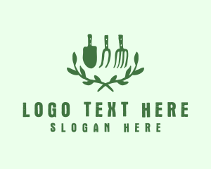 Farming - Wreath Gardening Tool logo design