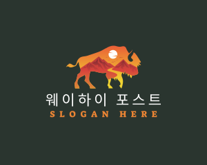 Bison Adventure Mountaineering logo design