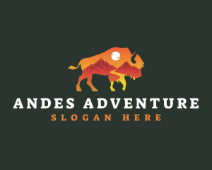 Bison Adventure Mountaineering logo design