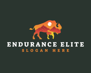 Bison Adventure Mountaineering logo design