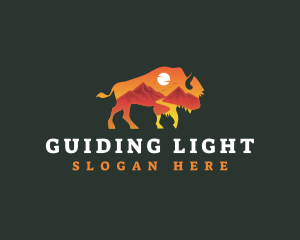 Bison Adventure Mountaineering logo design