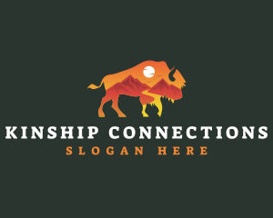 Mountain - Bison Adventure Mountaineering logo design