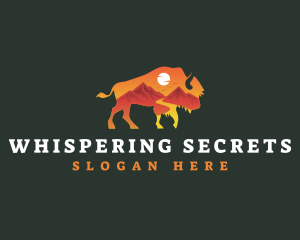 Bison Adventure Mountaineering logo design