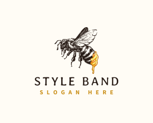 Organic Bee Honey Logo