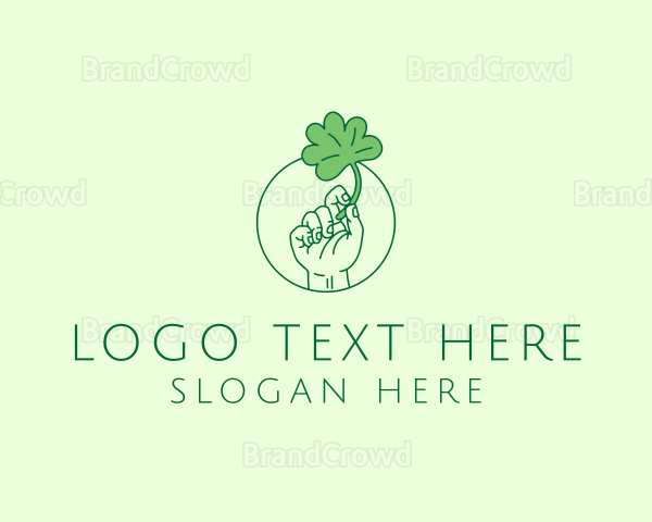 Shamrock Ireland Hand Logo