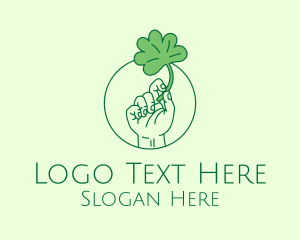 Leprechaun - Shamrock Ireland Hand logo design