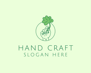 Hand - Shamrock Ireland Hand logo design