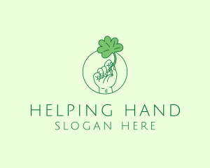 Hand - Shamrock Ireland Hand logo design