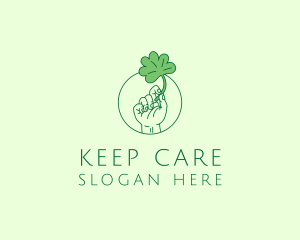 Shamrock Ireland Hand logo design